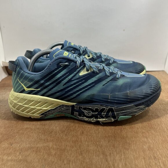 Hoka One One Speedgoat 4 Blue/Green Women's Size 11 Running Shoes - Picture 1 of 9